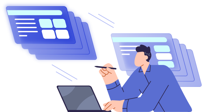 過去のA社向けの提案書からB社向けの提案書を一気に作成できる