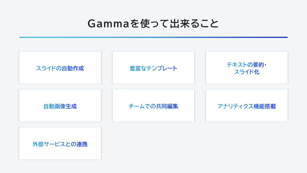 gamma出来ること来ること
