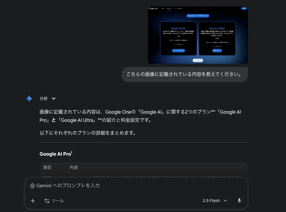 geminiの使い方-画像・音声の読み込み